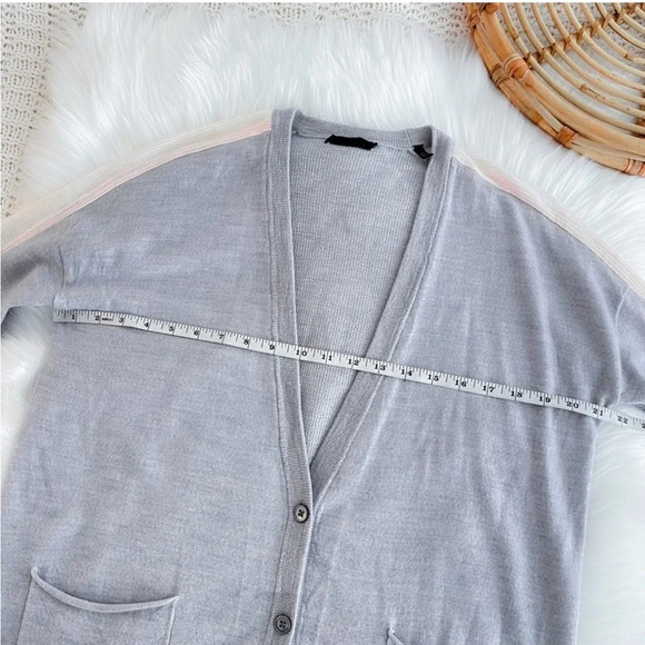 ATM Schoolboy Wool Cardigan Sweater Gray - Picture 13 of 15